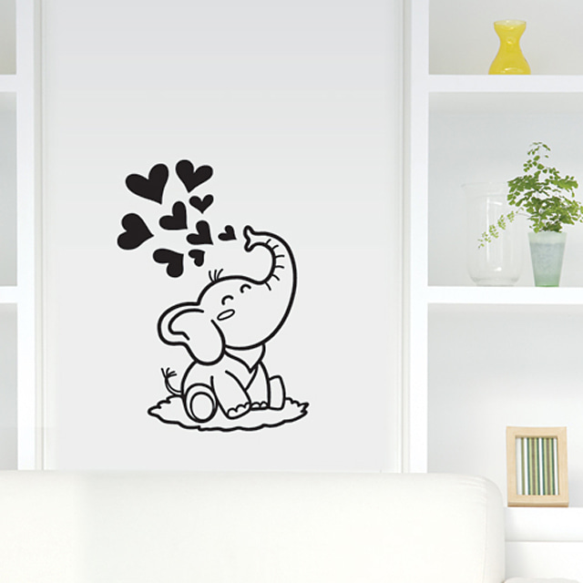 벽 장식 그래픽 스티커 사랑에 빠진 코끼리(SGWST-28)